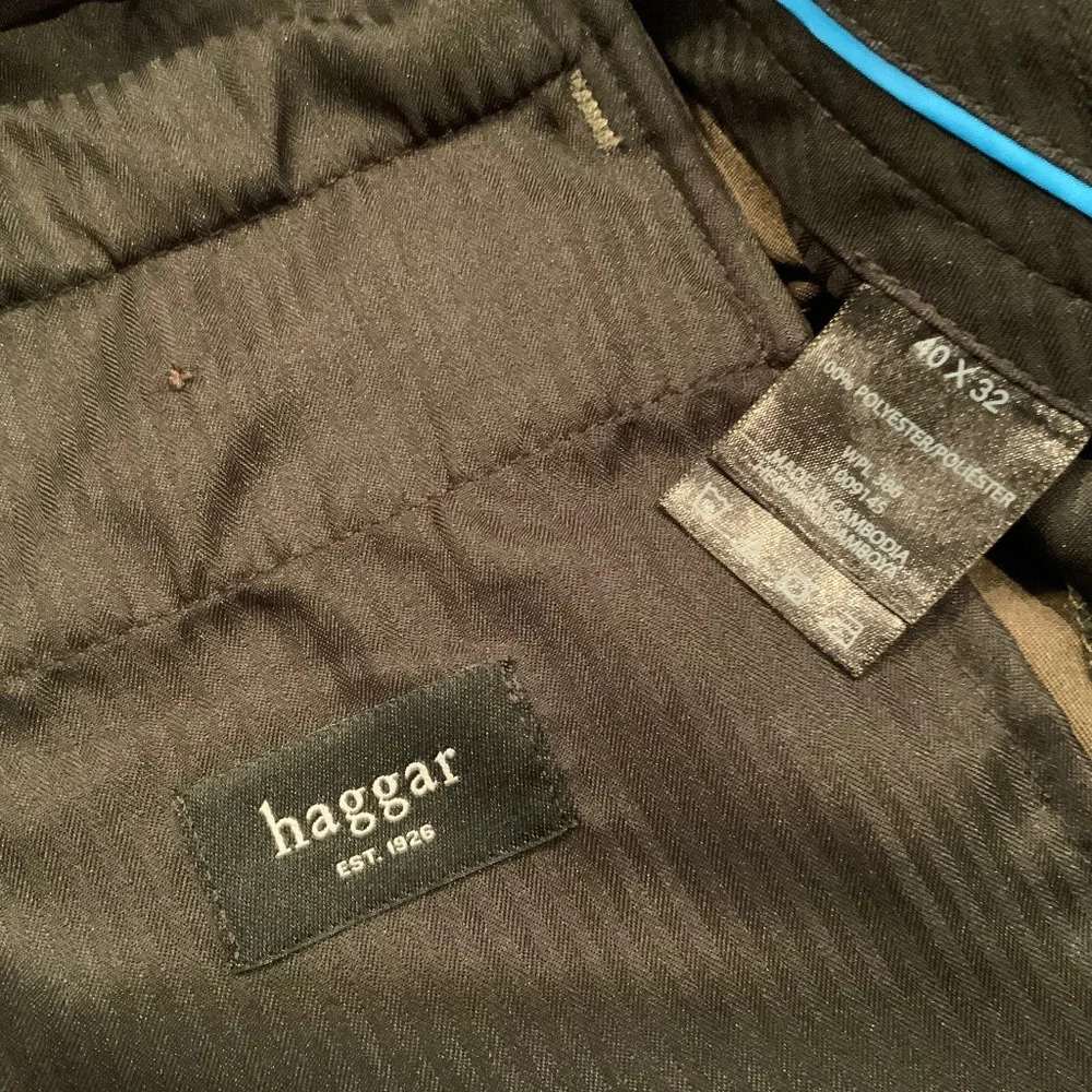 Haggar Mens Pants, Sz 40x32, Medium Brown - Picture 2 of 4